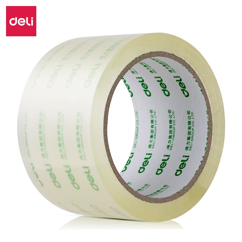 得力(deli) 透明封箱胶带打包胶布 宽60mm长54.8m 6卷装30323