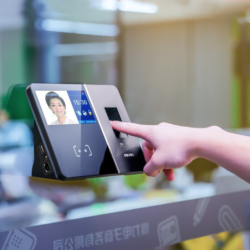 得力（deli）13750 人脸 指纹 云考勤机 wifi打卡签到 4.3英寸 触摸显示屏