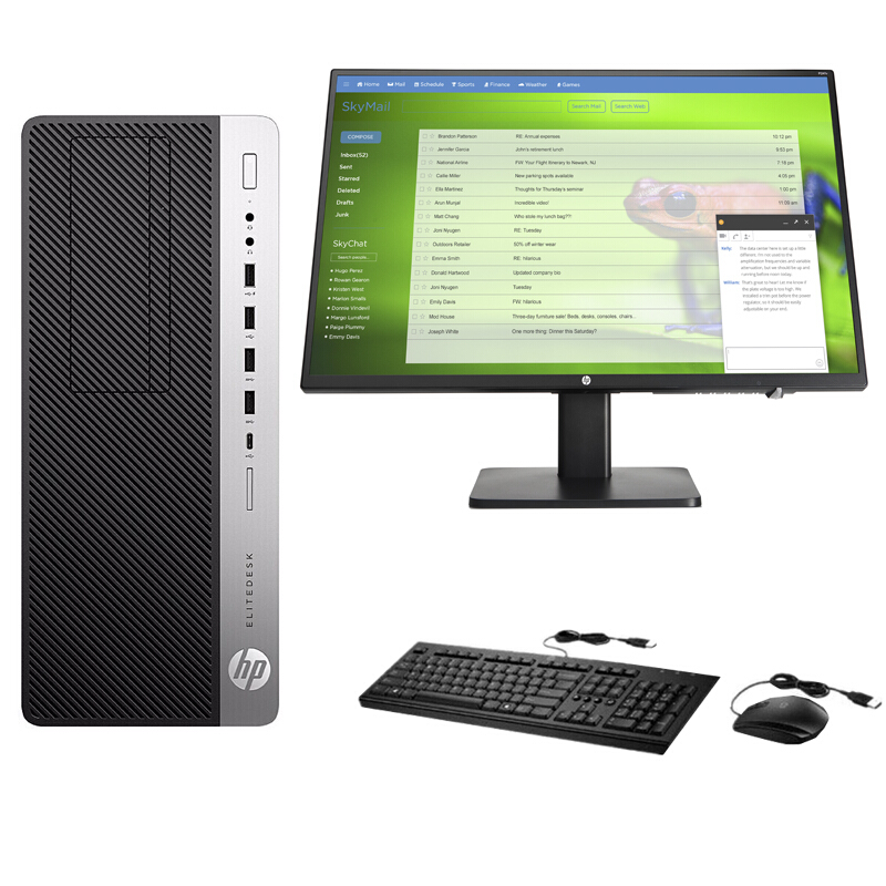 惠普(HP) 商用办公台式电脑 680 G4 MT （Q370 主板芯片组 酷睿I5-8500 8G 1TB缓存64MB高速硬盘 集成显卡 250W高效节能电源 Win10H 5年上门售后）21.5英寸显示器 政府节能产品